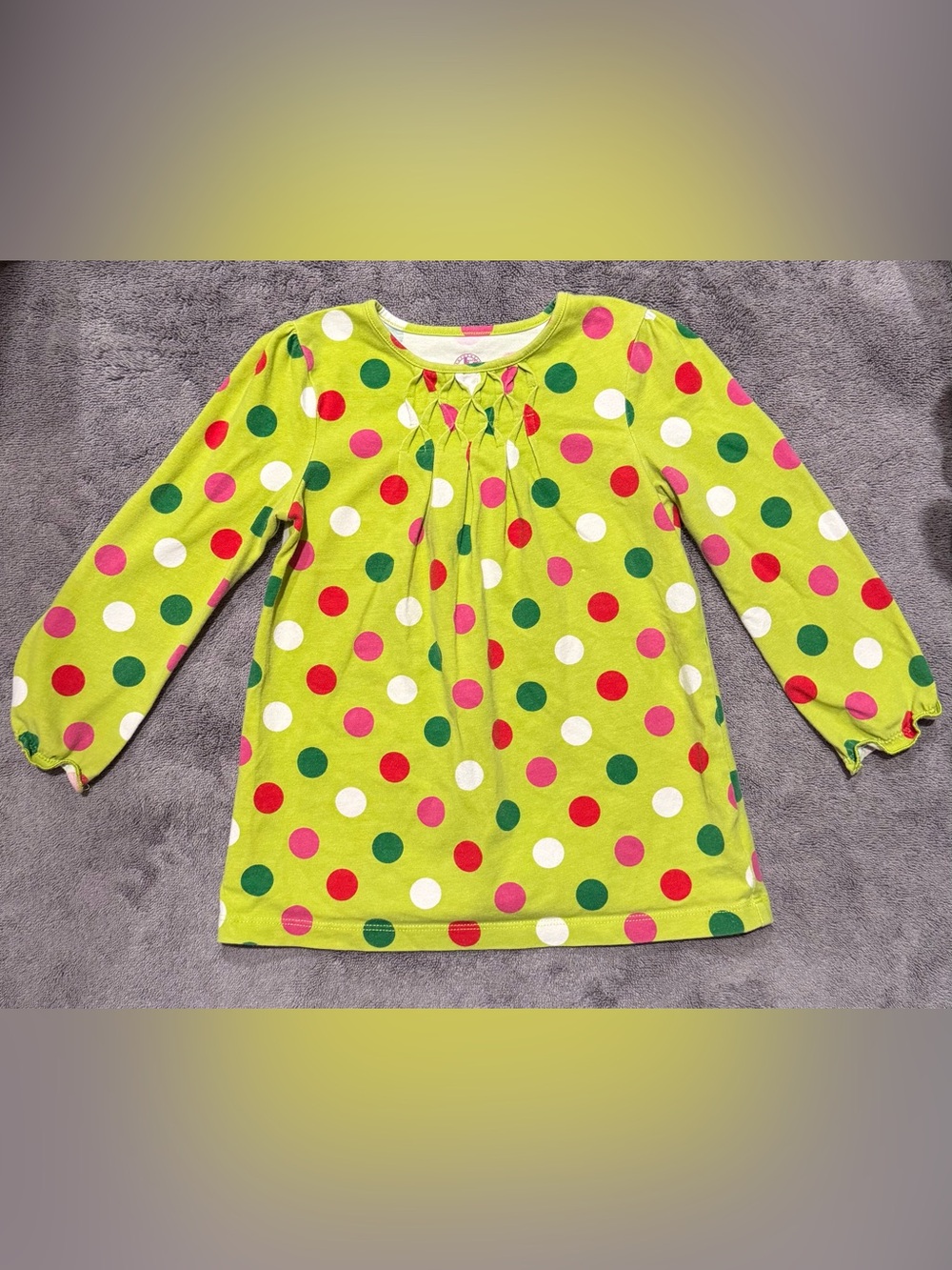 Girls 3/4 Length Sleeve Lime Green or Christmas Theme Shirt